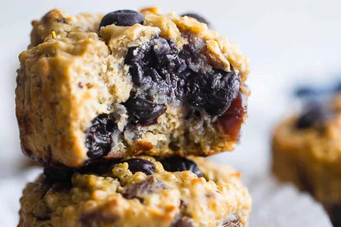 Blueberry High Protein Muffins with Quinoa