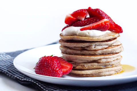 Strawberry Buckwheat Pancakes
