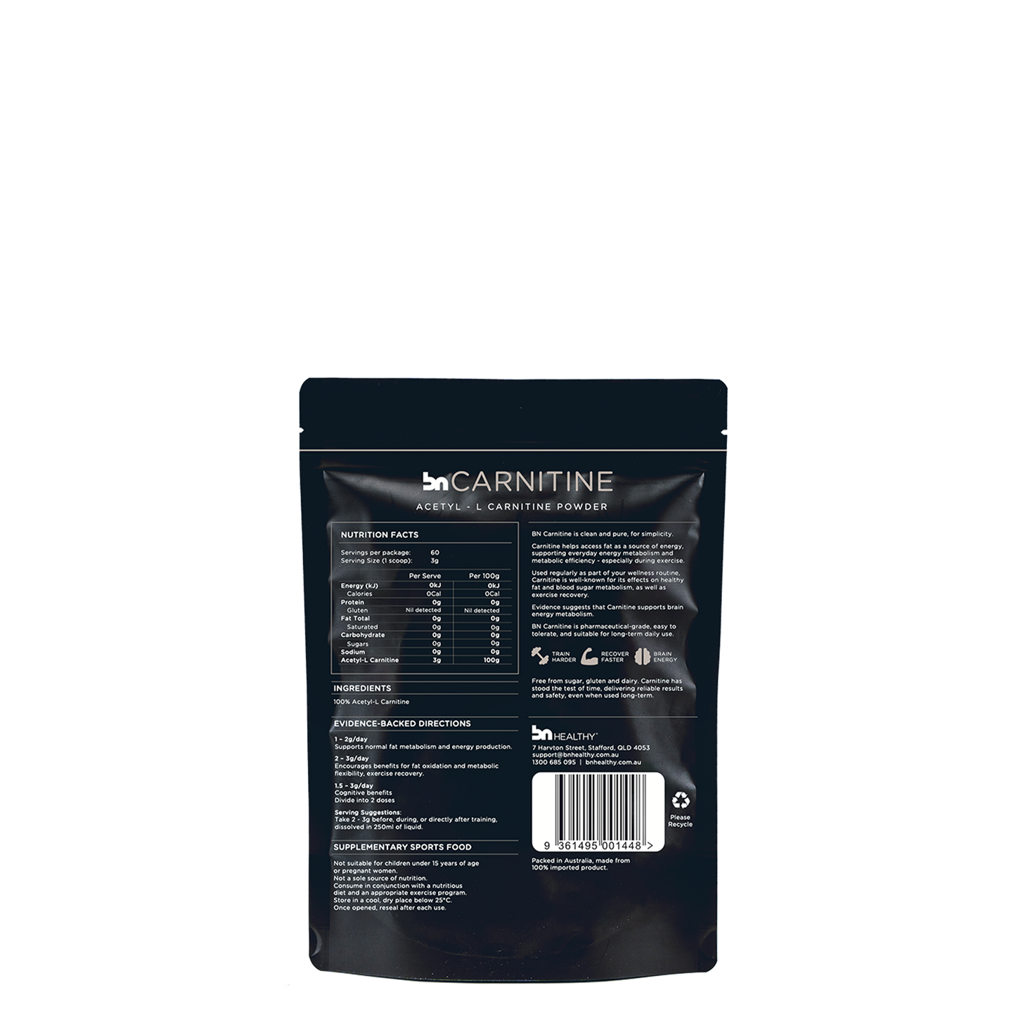 BN Carnitine - 100% Pure Acetyl L-Carnitine Powder