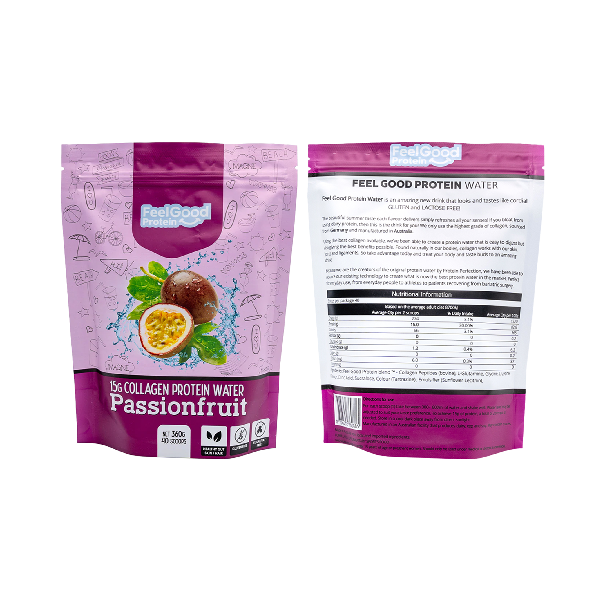 Feel Good - Collagen Protein Water Bag - Makes Your Skin Glow