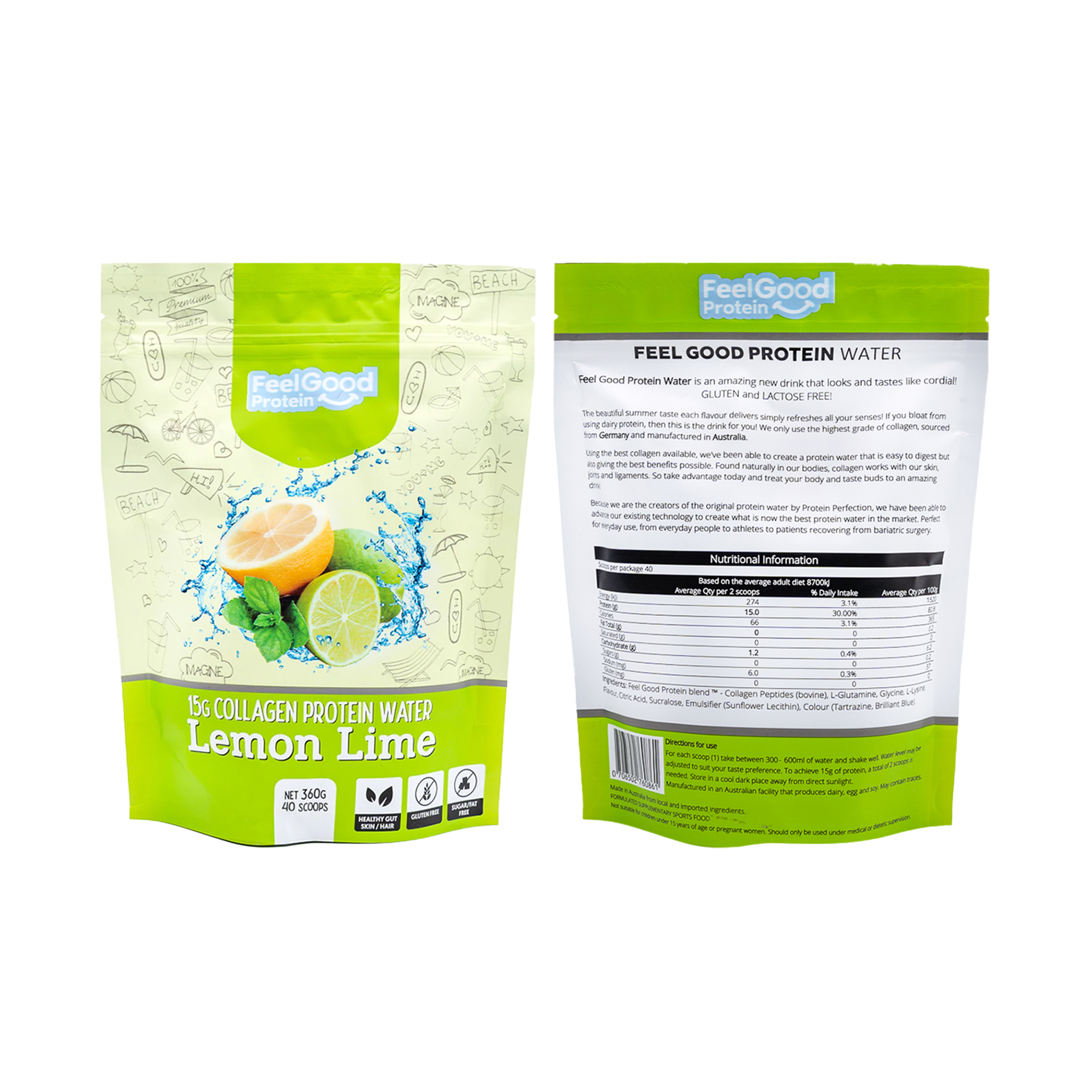 Feel Good - Collagen Protein Water Bag - Makes Your Skin Glow