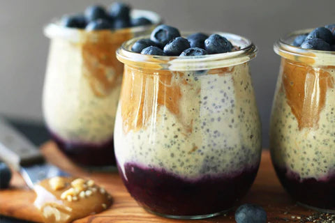 Peanut Butter and Jelly Chia Pudding