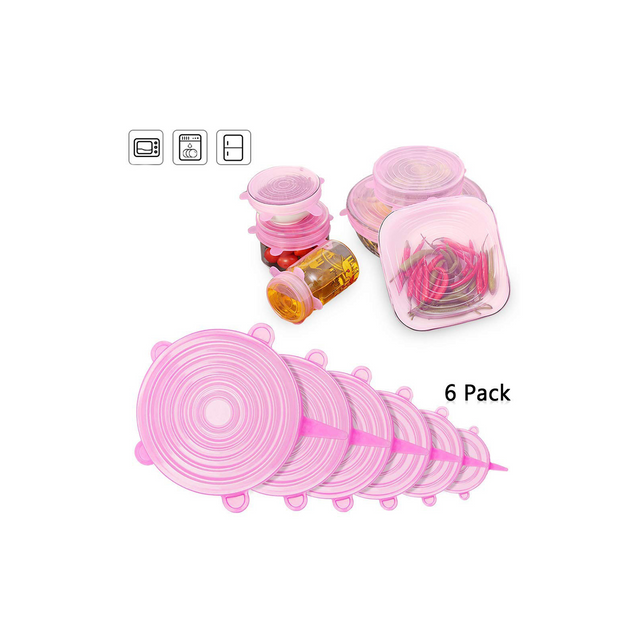 Silicone Food Lids - 6-Pack