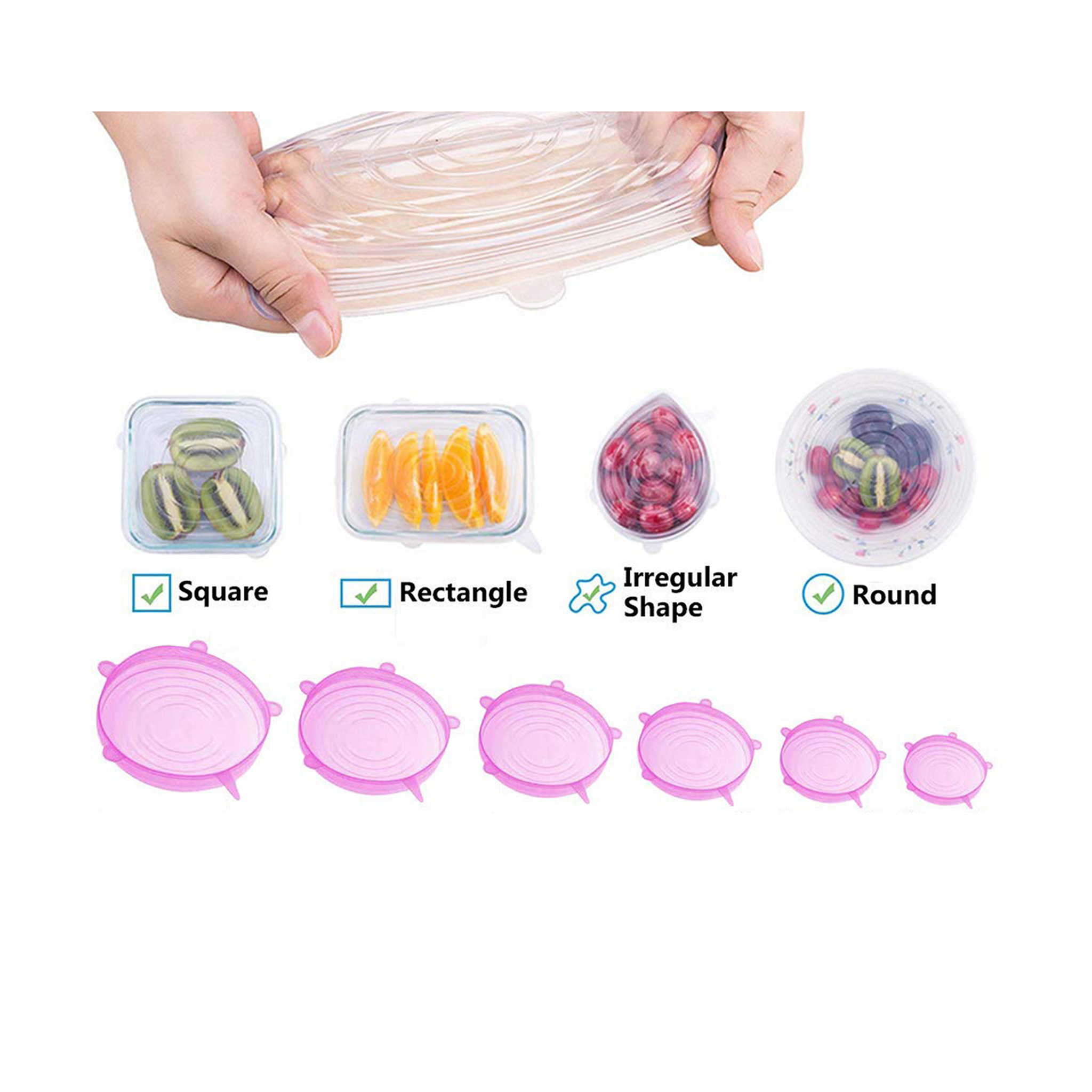 Silicone Food Lids - 6-Pack
