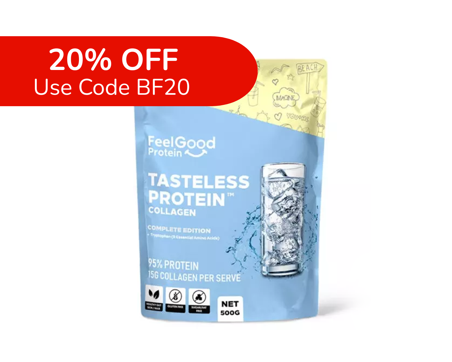 Feel Good - Tasteless Protein Collagen Powder