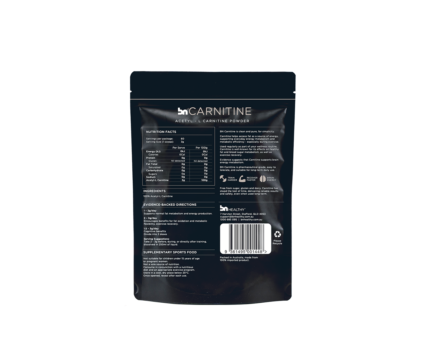 BN Carnitine - 100% Pure Acetyl L-Carnitine Powder | BN Healthy.co.nz BN Carnitine - 100% Pure Acetyl L-Carnitine Powder | BN Healthy.co.nz