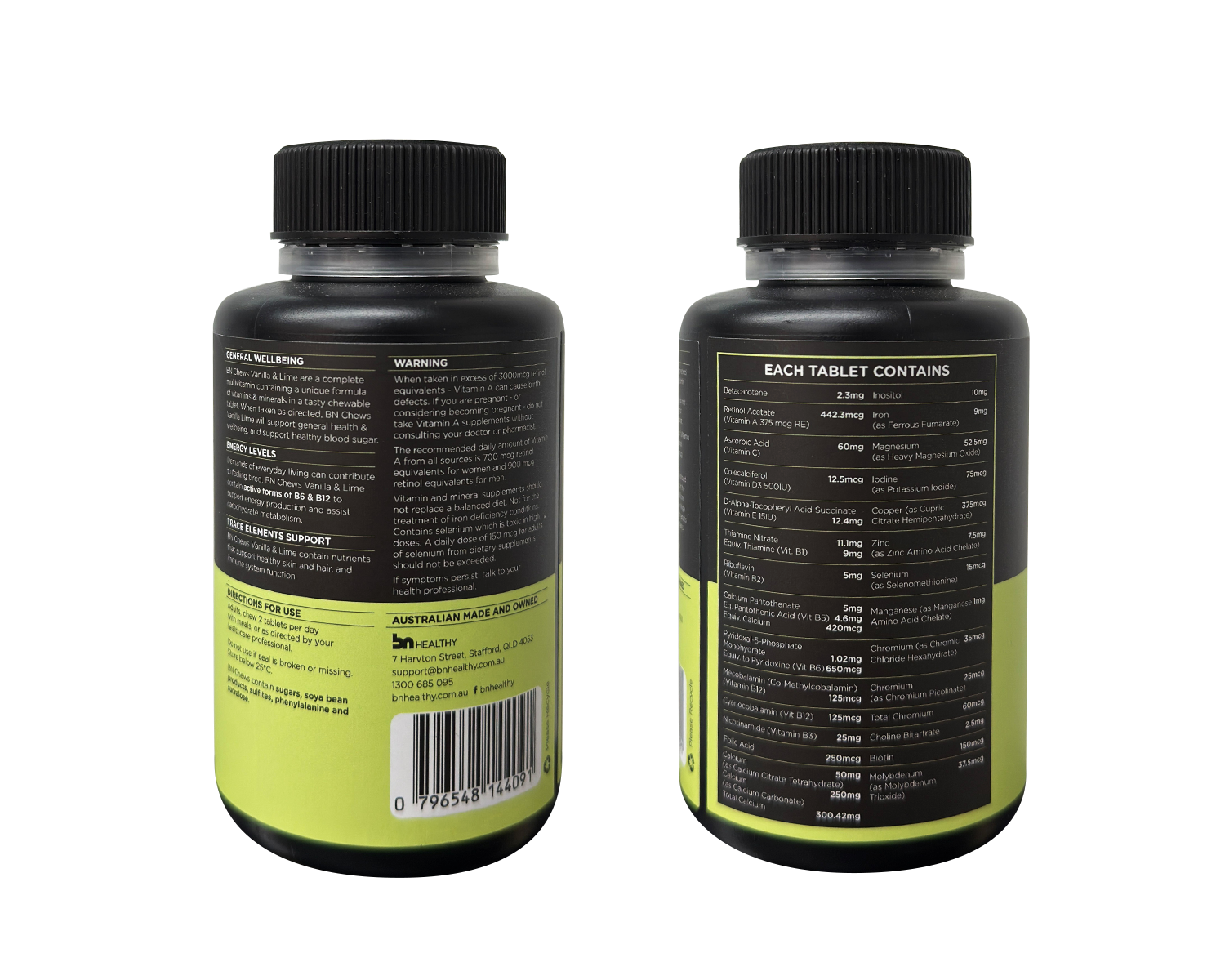 BN Chews Vanilla & Lime - Chewable Multivitamins