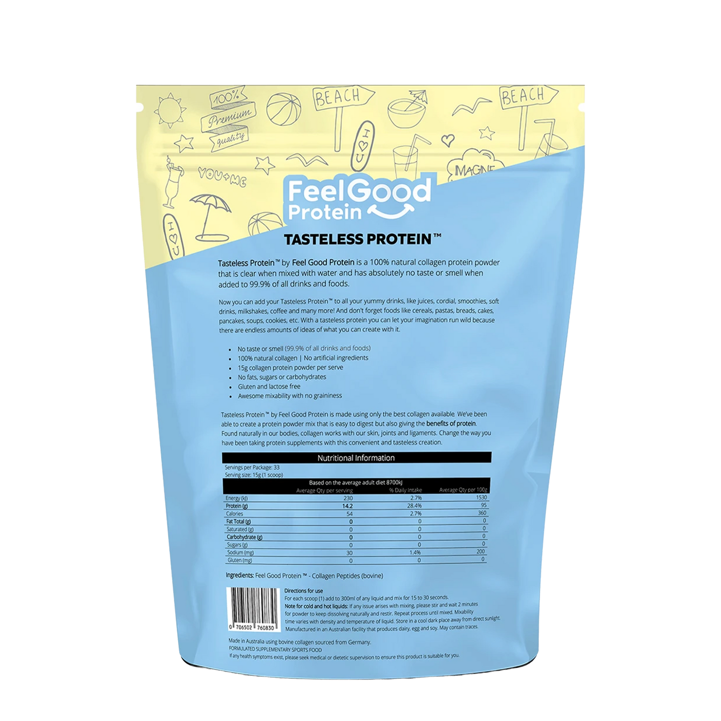 Feel Good Tasteless Collagen 3 Month Subscription - Save 20% Today